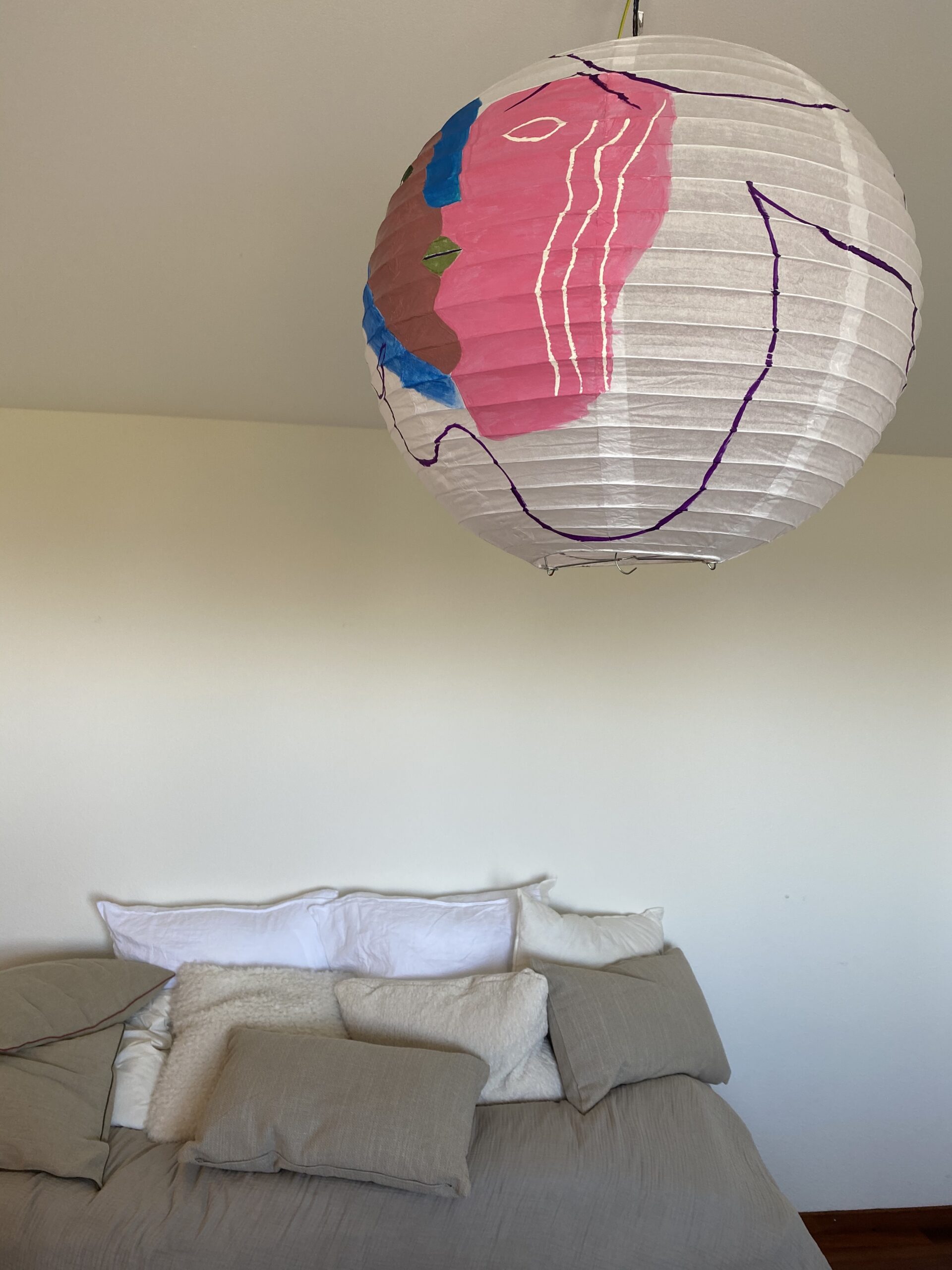 hand painted rice lamps