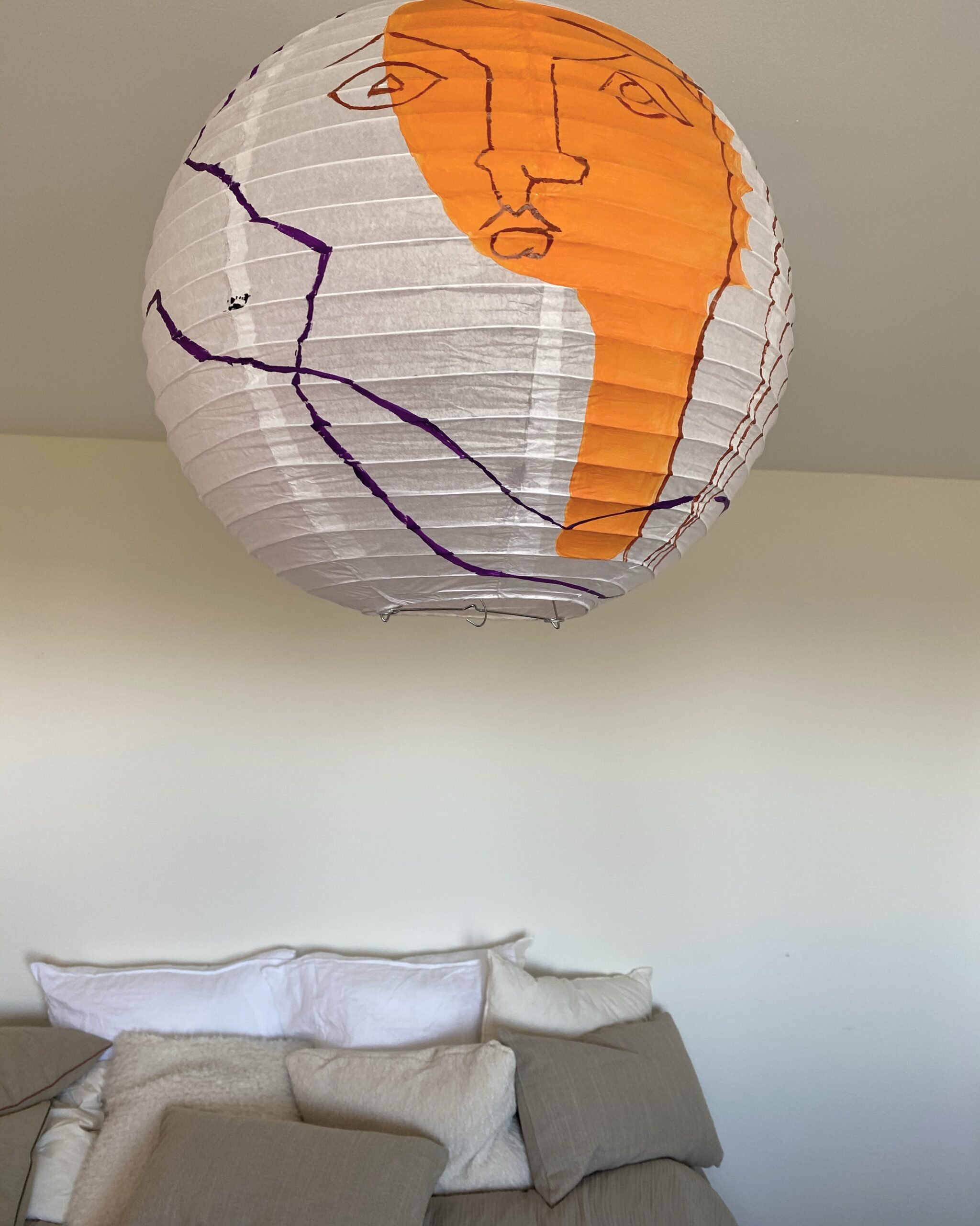 hand painted rice lamps