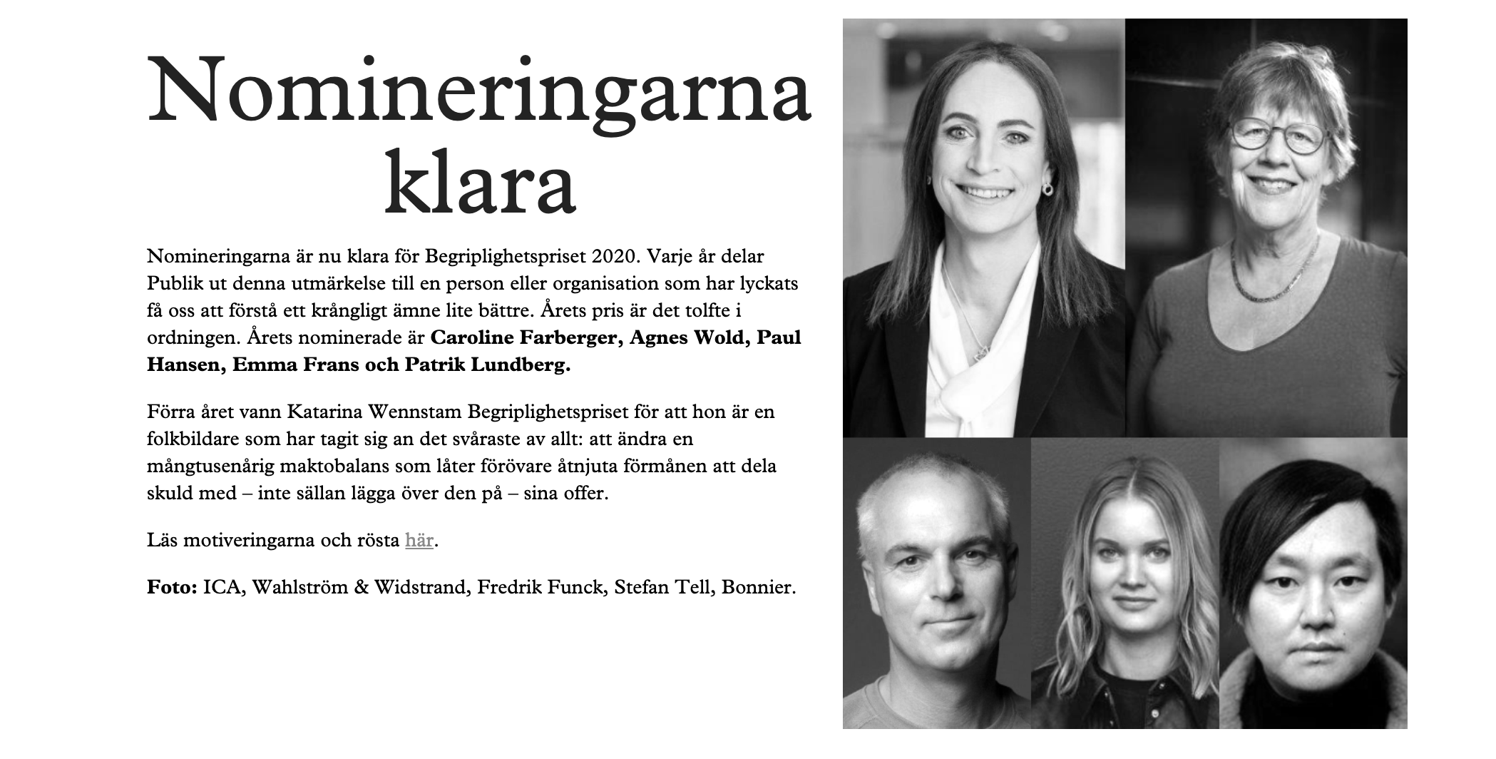 Rösta i Begriplighetspriset