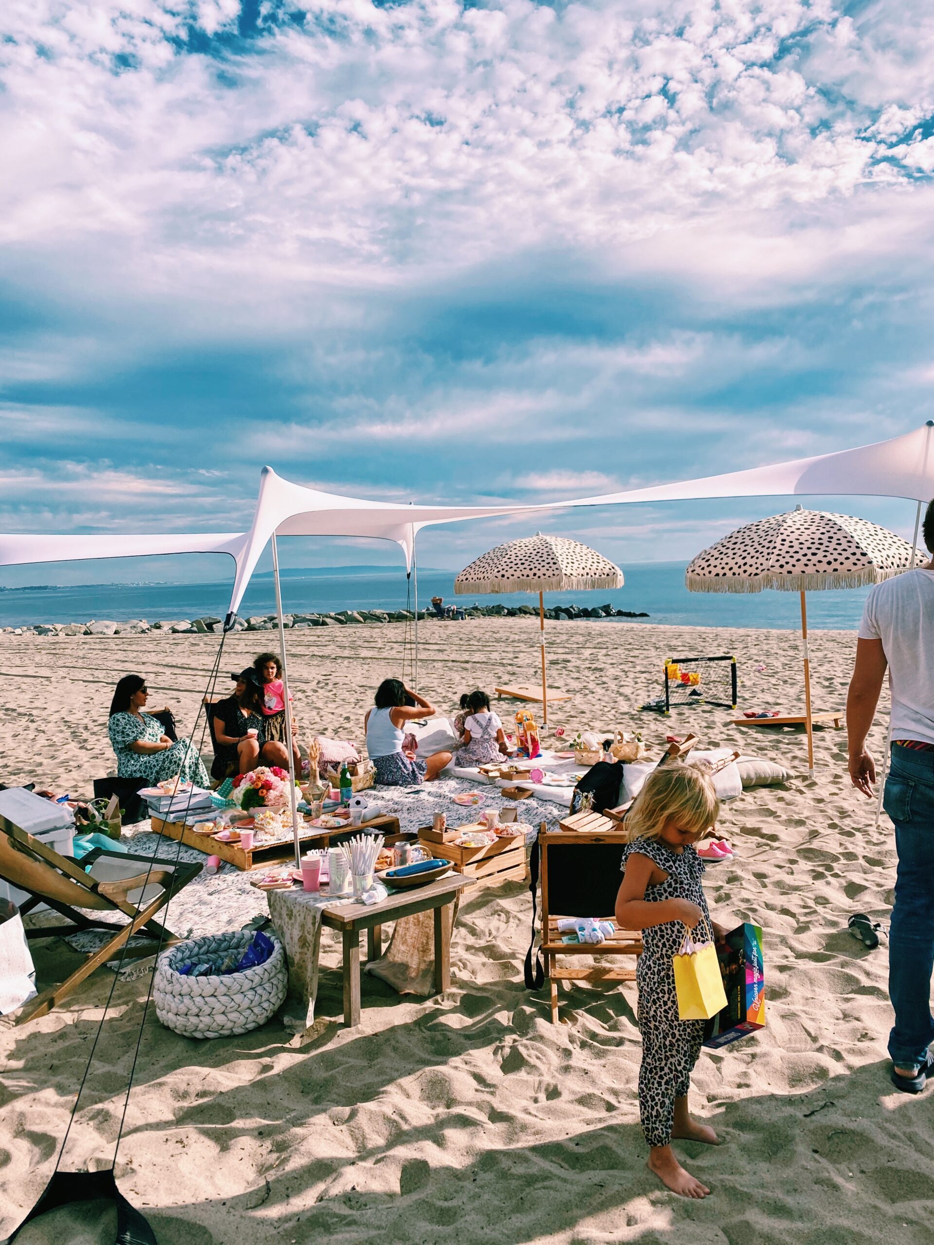 Födelsedagskalas på stranden i Santa Monica