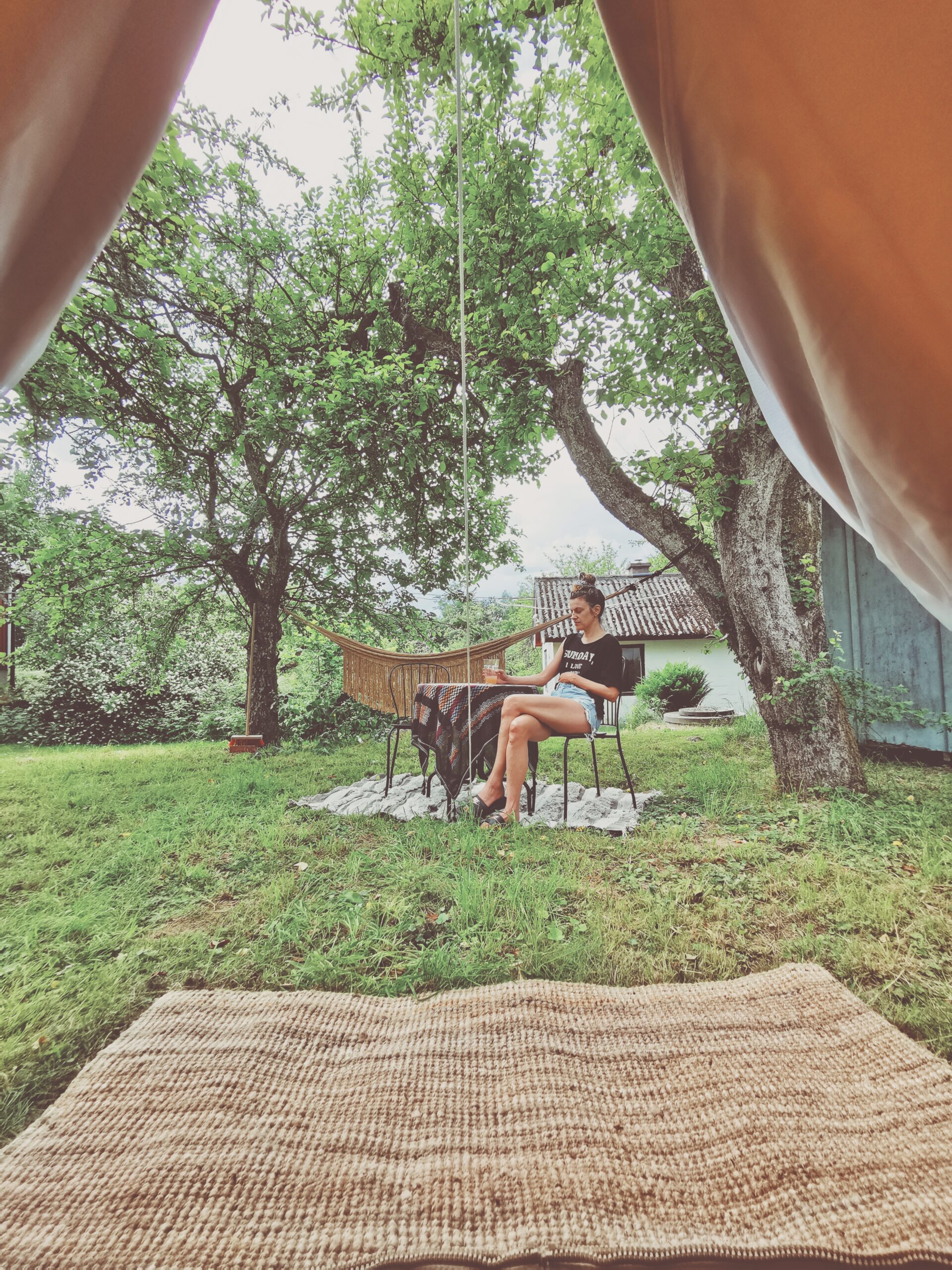 Glamping dröm i Äppelskogen