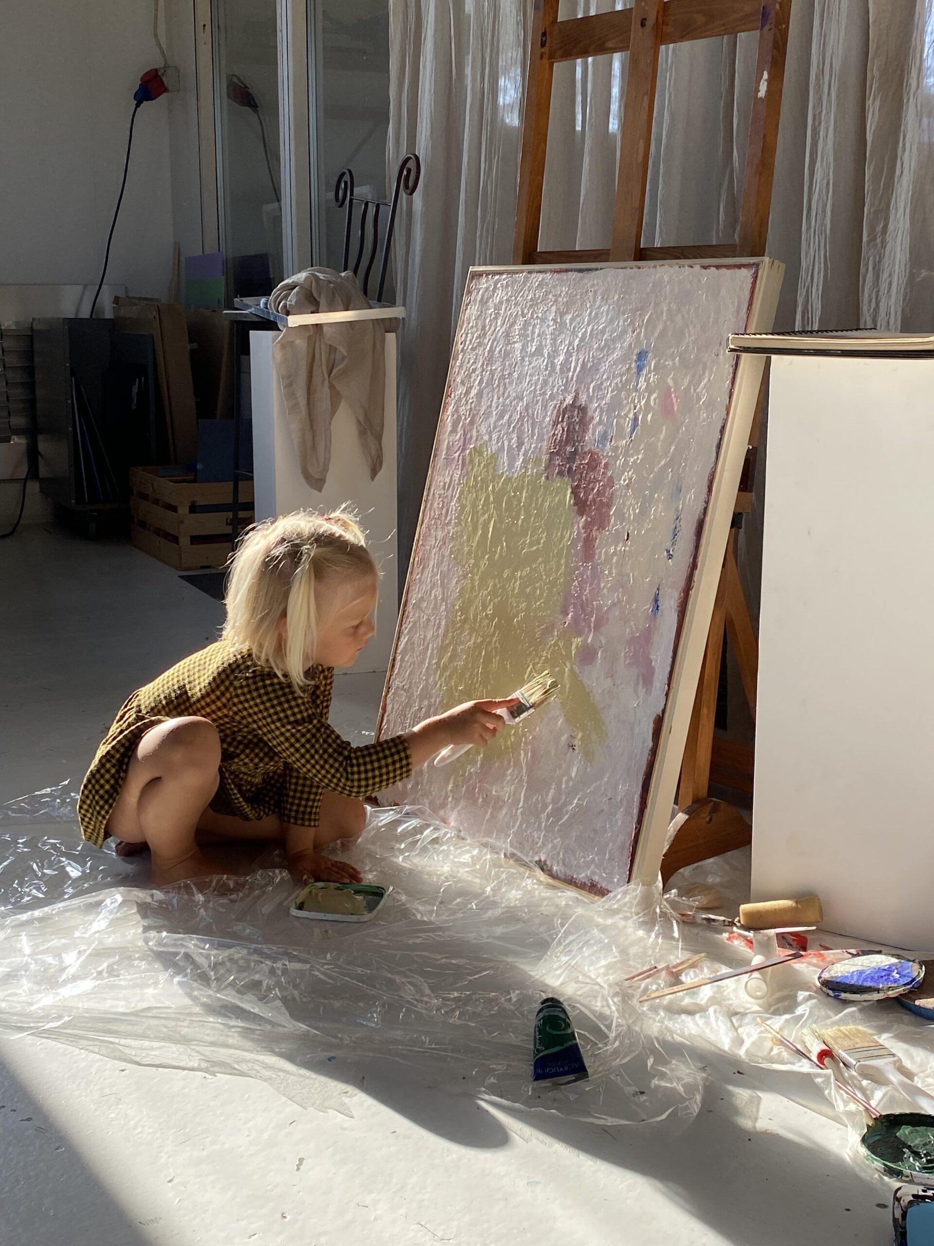 Fördelen med att ha ateljé hemma och den finaste tavla jag sett
