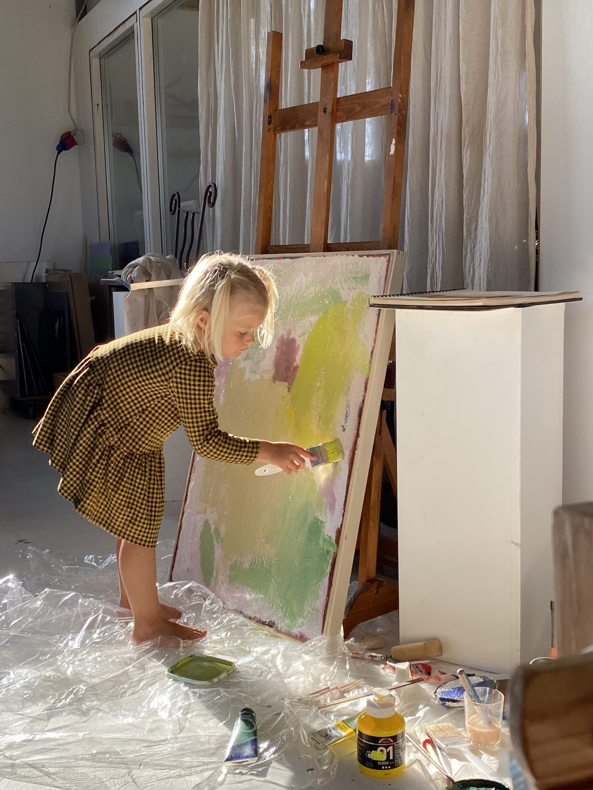 Fördelen med att ha ateljé hemma och den finaste tavla jag sett