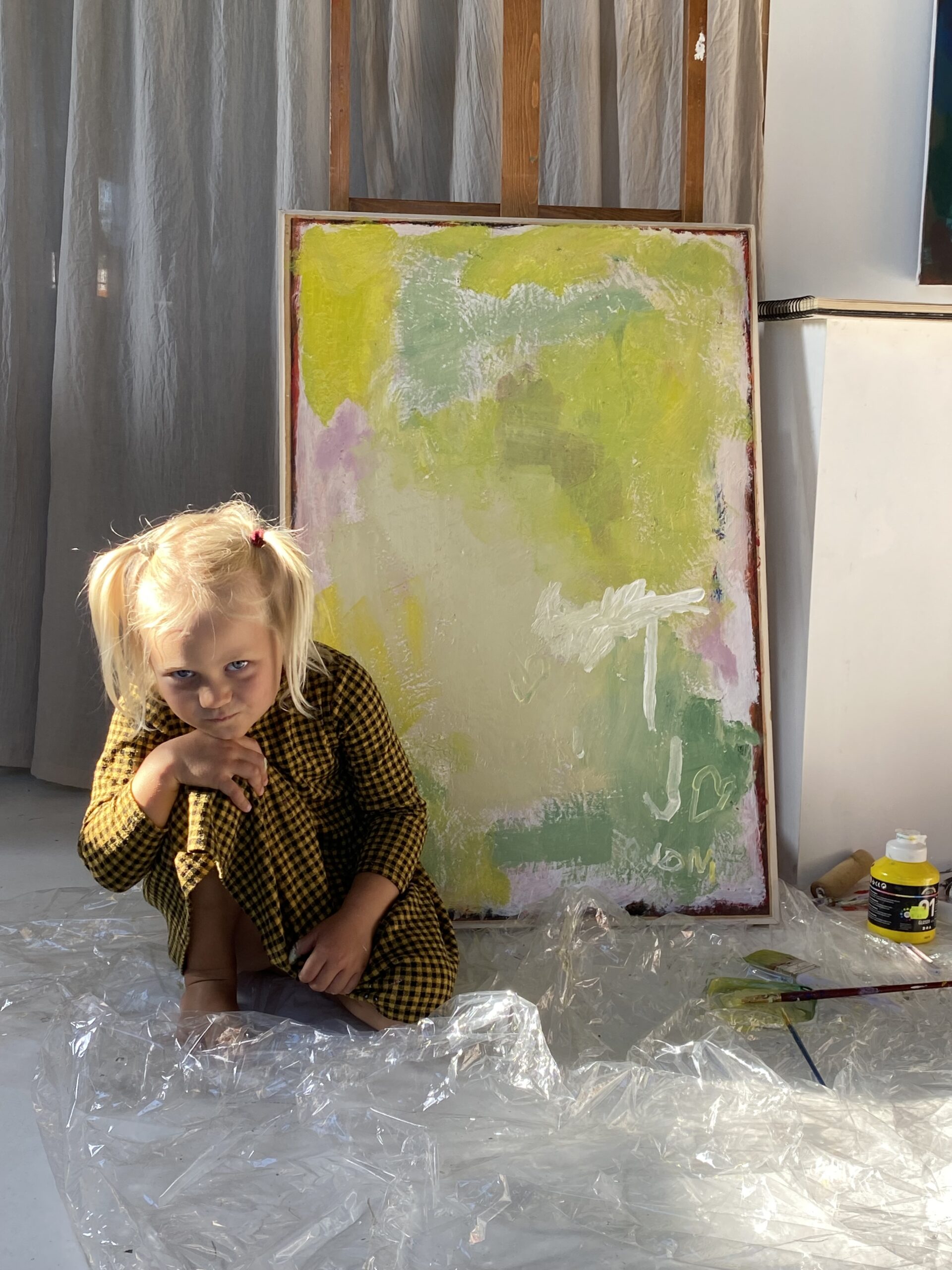 Fördelen med att ha ateljé hemma och den finaste tavla jag sett